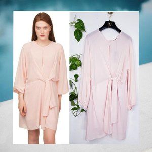 NWT SO ALLURE Pink Crepe‎ Shift Mini Dress LARGE
